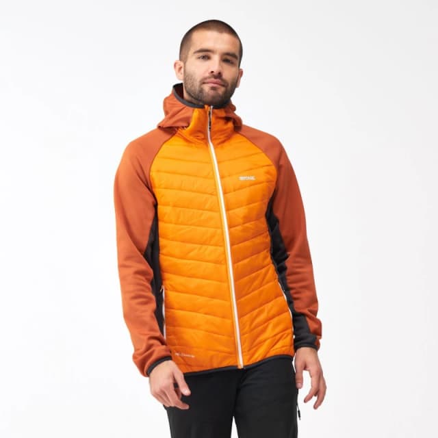 Regatta Mens Andreson VIII Hybrid Water Resistant PrimaLoft Quilted Jacket Orange Pepper/B male XXL