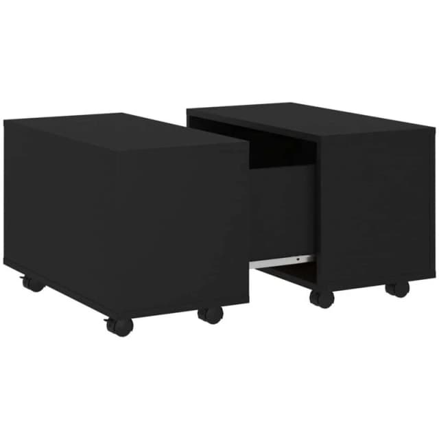 VIDAXL Coffee Table Black 60x60x38cm Engineered Wood vidaXL 8720286560600