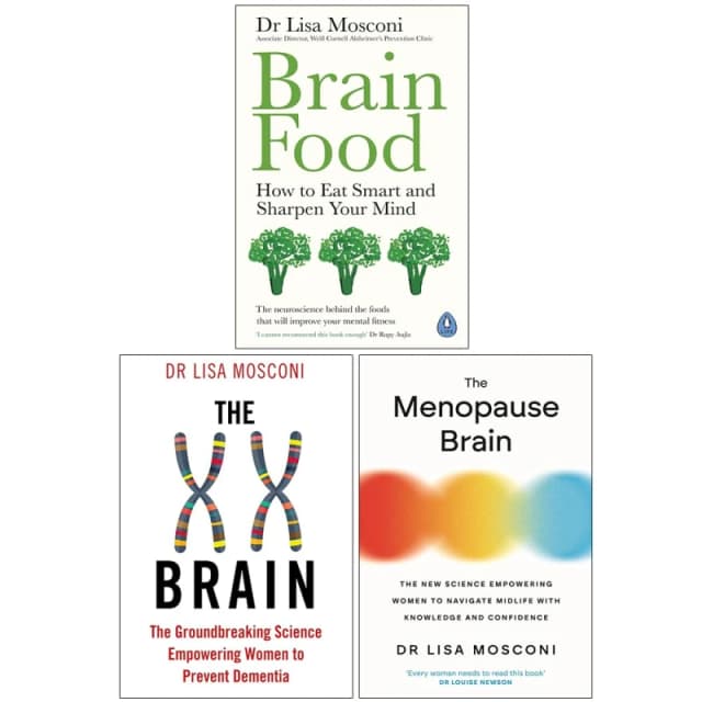 Dr Lisa Mosconi 3 Book Set Brain Food The XX Brain The Menopause Brain Health Insights Dr. Lisa Mosconi Books