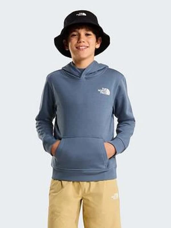 The North Face Unisex Kids TNF Box Never Stop Exploring Hoodie Grnite Grey 0U3 unisex S