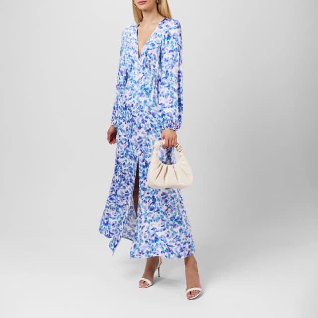 Vila V-neck Maxi Dress - Blue Blue 8