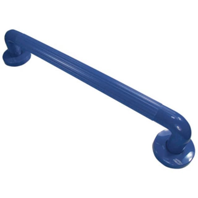 Loops Blue Ribbed UPVC Plastic Grab Bar - 450mm Length - 32mm Tube Reinforced Fixings Multi