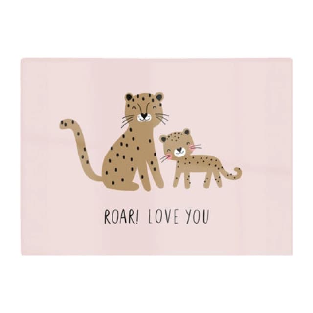 Warren Reed Designer Roar Love You Glass Chopping Board