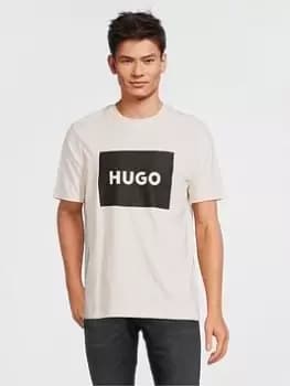 Hugo Dulive Large Logo Natural T-Shirt