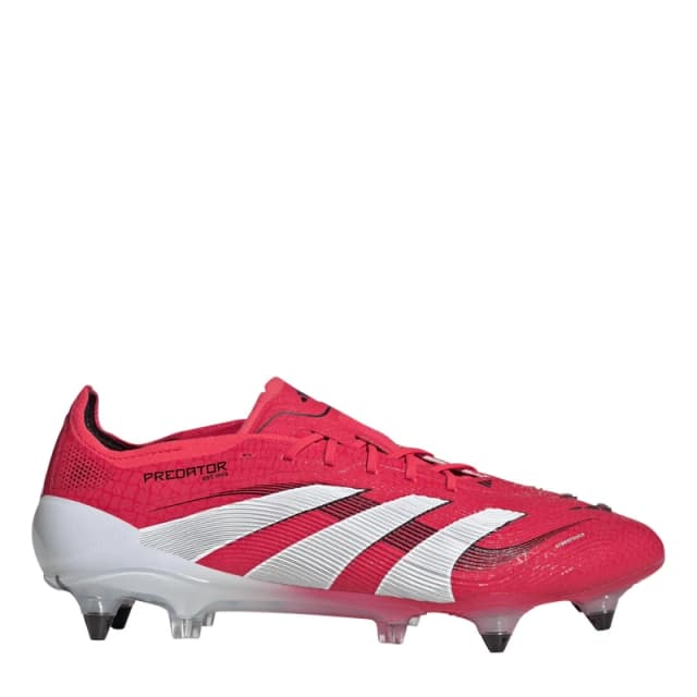 adidas Unisex Kids Pred Elt Predator Soft Ground Football Boots Red/Wht/Blk unisex 3.5 (36)