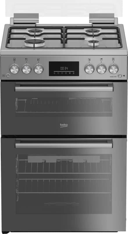 Beko FDG6272TCSM 60cm wide Single Oven Gas Cooker - Mirror Silver - A/A+ Rated