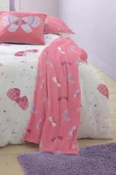 'Flutterby Butterfly' Printed Fleece Throw
