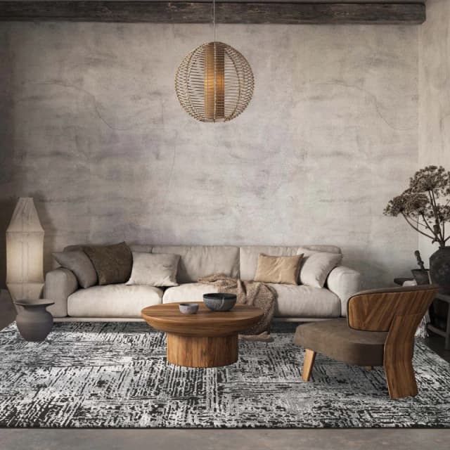 Belgravia Living Room Area Rug Metallic Sheen Modern Illusion Design Grey 200Cm X 290Cm