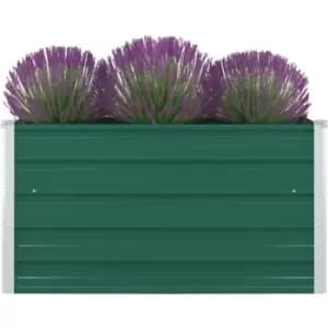 Raised Garden Bed 100x100x45cm Galvanised Steel Green Vidaxl Green