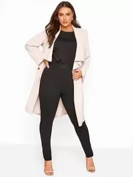 Yours Ponte Roma Trouser Black, Size 18, Women