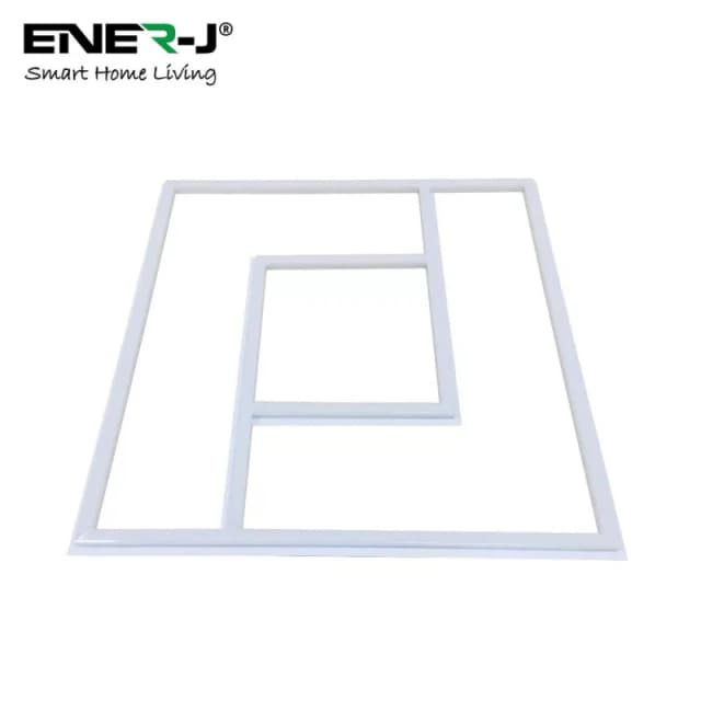 ENER-J 600x600mm LED Panel Light with PD Design 40W, Cool White, Frame Border Pack of 2 in White White Unisex