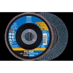 Pferd Polifan Flap Disc PFC 125X22.23mm Conical Z80 Uni. Line Psf Steelox Steel