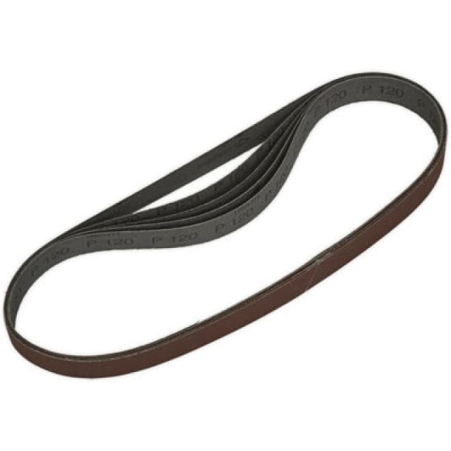 Loops 5 PACK - 25mm x 762mm Sanding Belts - 120 Grit Aluminium Oxide Slim Detail Loop Multi