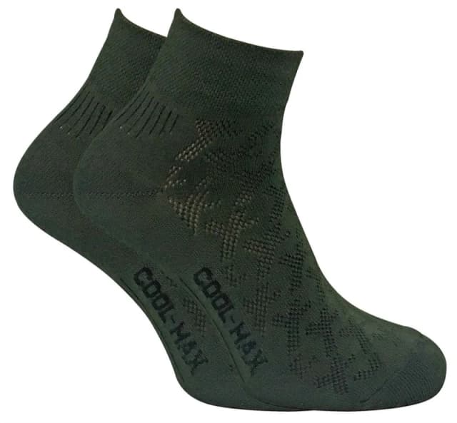 Dr Hunter Dr Hunter Men 2 Pack Coolmax Low Cut Ankle Hiking Socks in Green Size: 6-8.5 Green 6-8.5 Male 7625657928427
