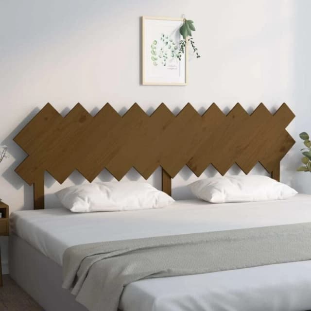 Vidaxl Bed Headboard Honey Brown 196X3X80.5cm Solid Wood Pine, Brown 819243