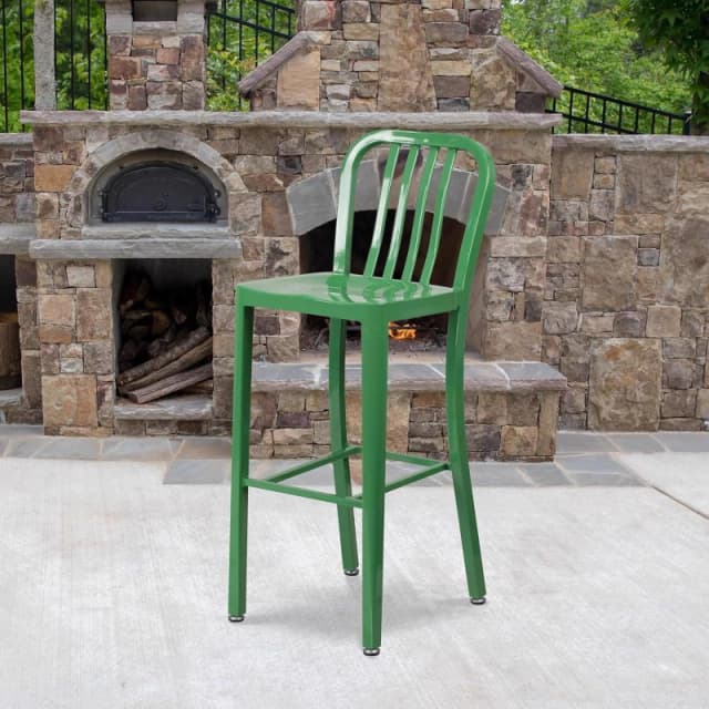 FWStyle FWStyle Set Of 2 Green Galvanised Steel Chairs Indoor & Outdoor Green One Size Unisex 5056413132864
