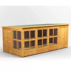 16x8 Power Pent Potting Shed Combi Building including 4ft Side Store