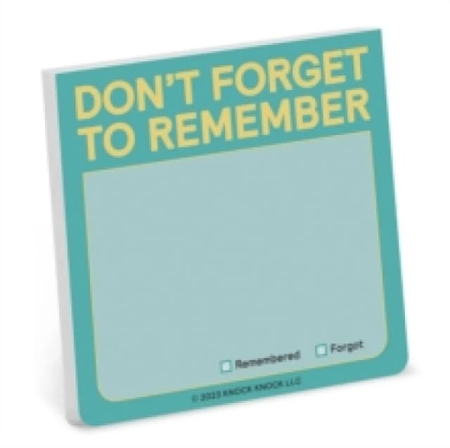 Knock Knock Don't Forget to Remember Sticky Note (Pastel) Other printed item