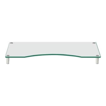 Adjustable Monitor Stand Clear Glass - Extra Large M&W
