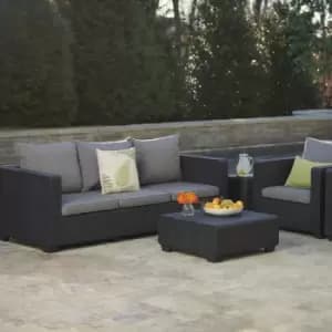 Salta 5 Seater Sofa Set Dark Grey