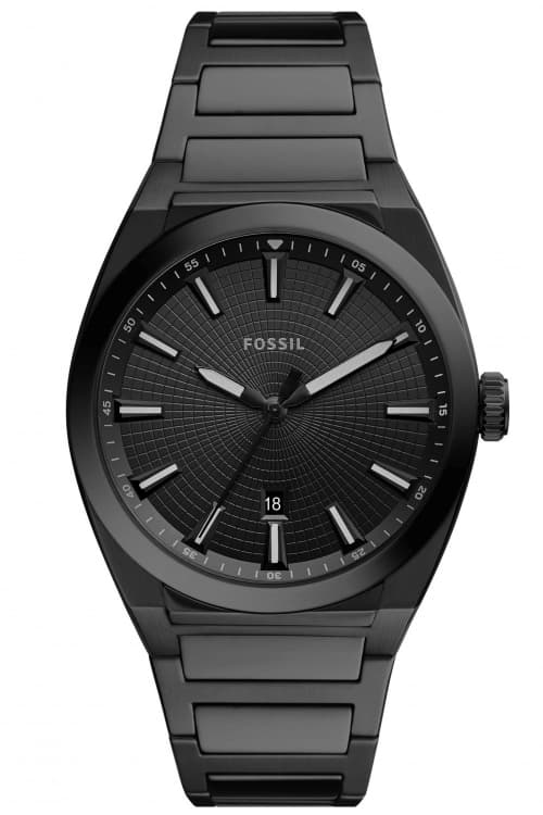 Fossil Black 'Everett 3 Hand' Sports Watch - FS5824