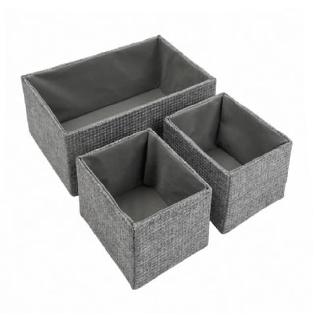 Jvl Chroma Rectangular Storage Baskets - Set Of 3