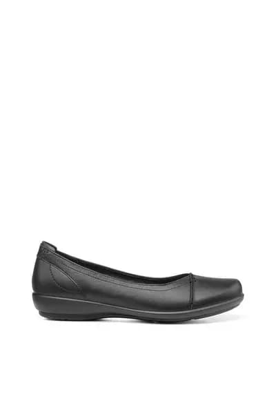 Hotter Wide Fit 'Robyn II' Ballet Pumps Black