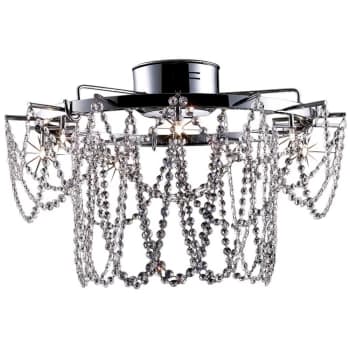 Tabor Glass & Crystal Ceiling Light Chrome