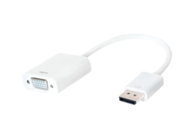 LogiLink CV0059B video cable adapter VGA (D-Sub) DisplayPort White