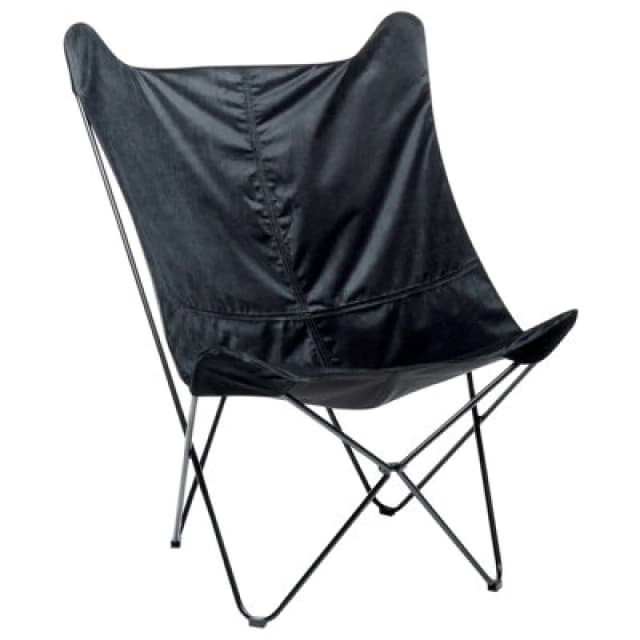 Beliani Retro Velvet Armchair Black Nybro