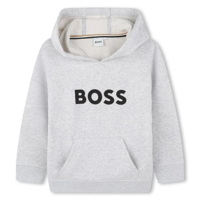 Boss Logo Print Hoodie Boys - Grey Grey 3 - 4 Years