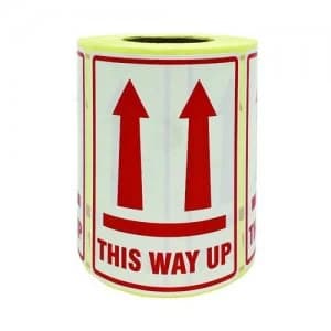 This Way Up Parcel Labels 500 Per Roll MA07625