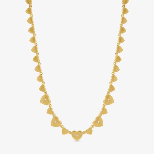 Jon Richard Gold Plated Heart & Crystal Necklace - Gift Pouch Gold female One Size