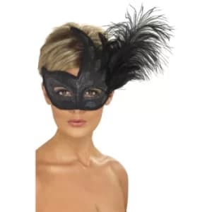 Ornate Colombina Feather Mask