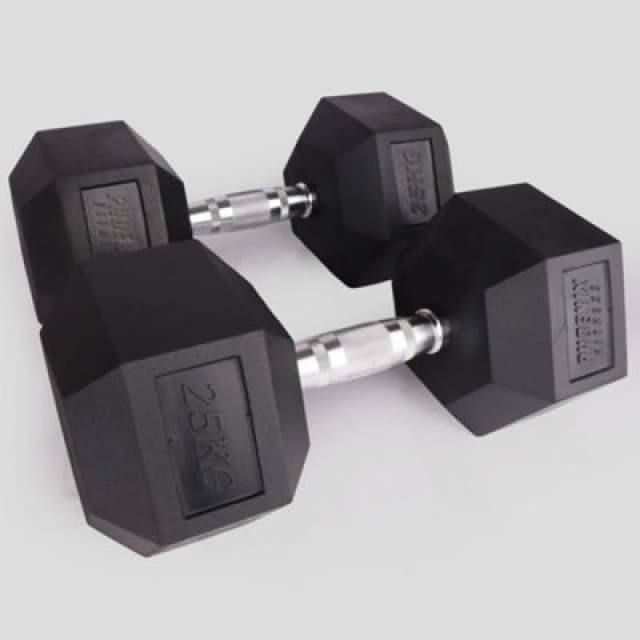 Phoenix Fitness 25Kg Hexagonal Dumbbell Pair For Heavyweight Strength Workouts