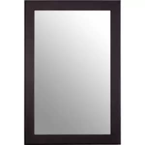 Premier Housewares - Wall Mirror Bathroom / Bedroom / Hallway Wall Mounted Mirrors Subtle Grain Wall Mirror With Black Finish / Glass Mirrors For
