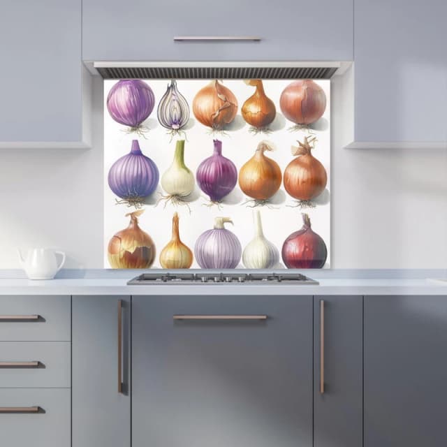 Warren Reed - Designer Onion Spectrum: Nature's Palette Kitchen Splashback Size: 600mm x 750mm Multicolor Unisex 600mm x 750mm