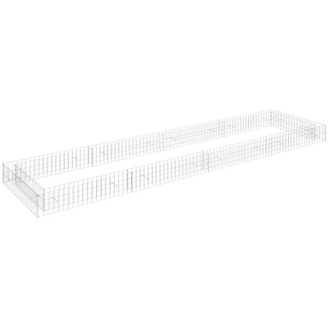 VIDAXL Gabion Raised Bed Galvanised Steel 400x100x20cm Vidaxl 8720286764374