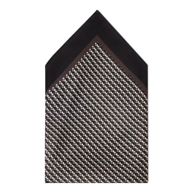 Haines and Bonner Silk Pocket Square - Black One Size