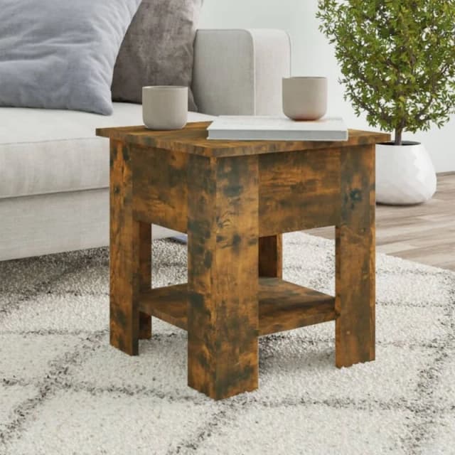 VIDAXL Coffee Table Smoked Oak 40x40x42cm Engineered wood Vidaxl 8720286837641