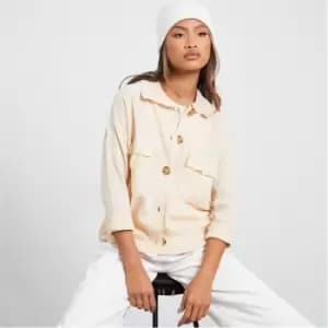 I Saw It First Petite Collared Knit Shirt - Brown