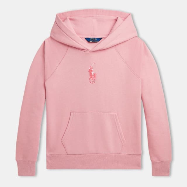 Polo Ralph Lauren Logo Hoodie Juniors - Pink Pink 4 - 5 Years