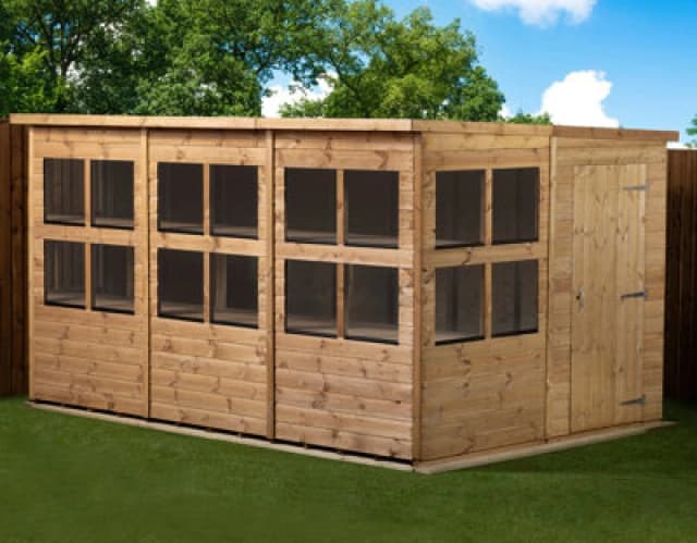 Empire Sheds Empire Pent Potting Shed 12X8 Single Door