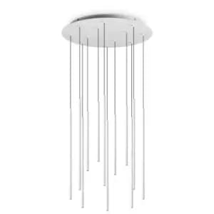 Filo Decorative 12 Drop Cluster Pendant Ceiling Light White 3000K