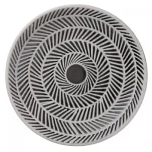 Tribal Black and White Ceramic Plate 36cm