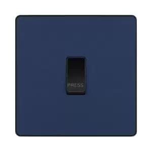 BG Evolve Matt Blue Single Press Switch 10A - PCDDB14B