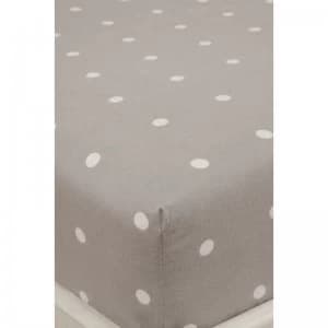 Brushed Cotton Spots Fitted Sheet