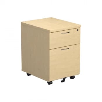 2 Drawer Mobile Pedestal - Maple