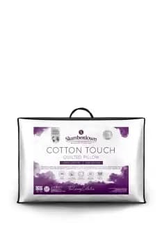Single Luxury Cotton Touch Quilted Firm Support Pillow