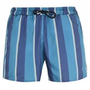 SoulCal Print Swim Shorts Mens - Nvy/Teal Stripe